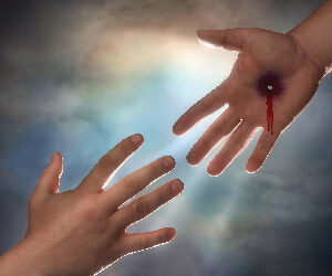 Bruised ribs and pierced hands